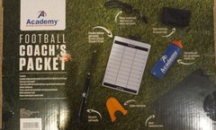 Academy Football Coach’s Packet Pump – Tee – Whistle Clipboard Mesh Sack Kit