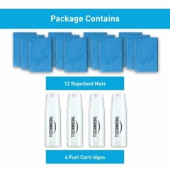 ThermaCell Mosquito Repellent Refill, 4 Pack with 12 Mats, 48 Hrs NEW! # R4