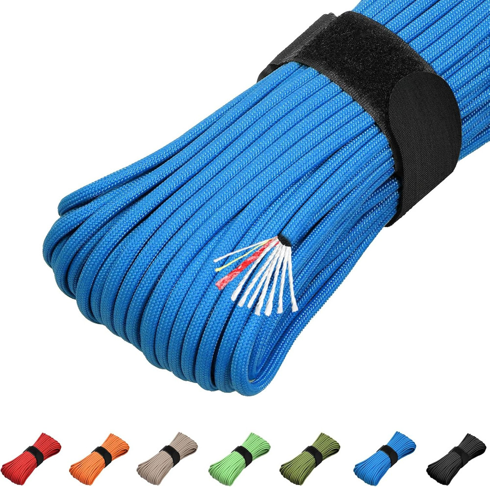 Survival Paracord 550 Fire Paracord Survivor Cord Nlyon Rope 10 Strands US