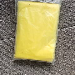 Lifeline Waterproof Hooded Rain Poncho Polyethylene Yellow Adult Lightweight