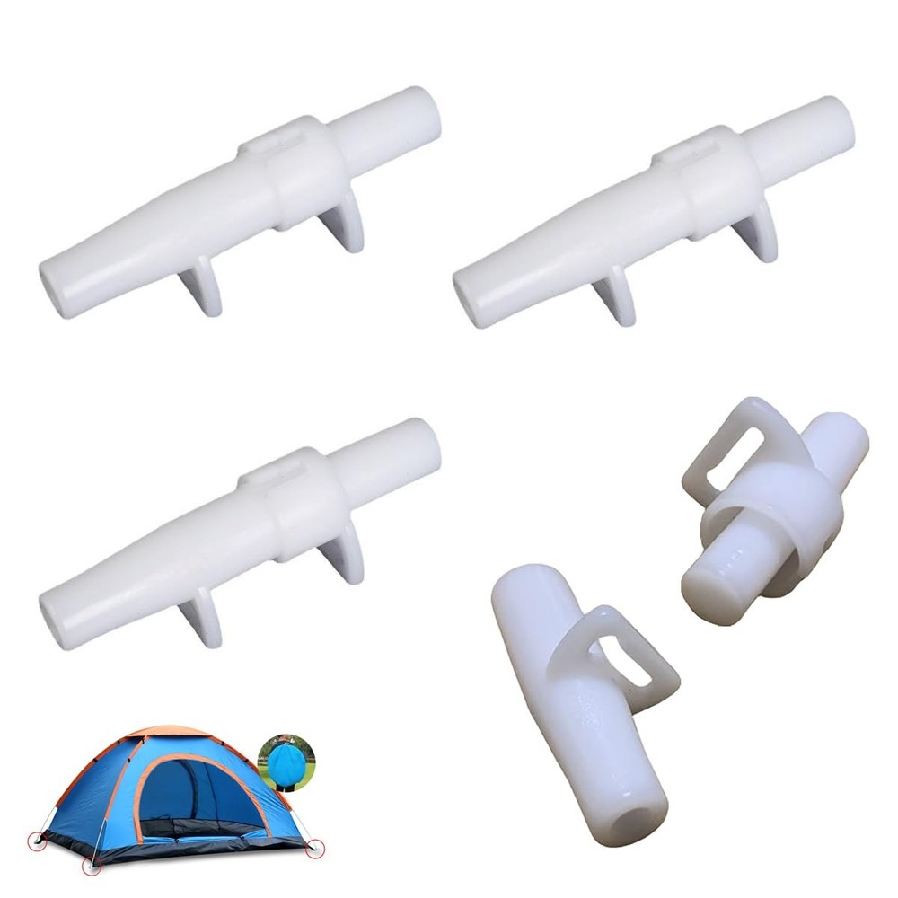 SquEqu 4 Set Pop-up Camping Tent Pole Joint Fittings 2.83 inches, White