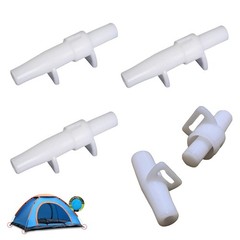 SquEqu 4 Set Pop-up Camping Tent Pole Joint Fittings 2.83 inches, White