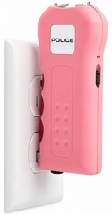 POLICE Stun Gun 512 High Voltage Rechargeable LED Flashlight + Holster Pink