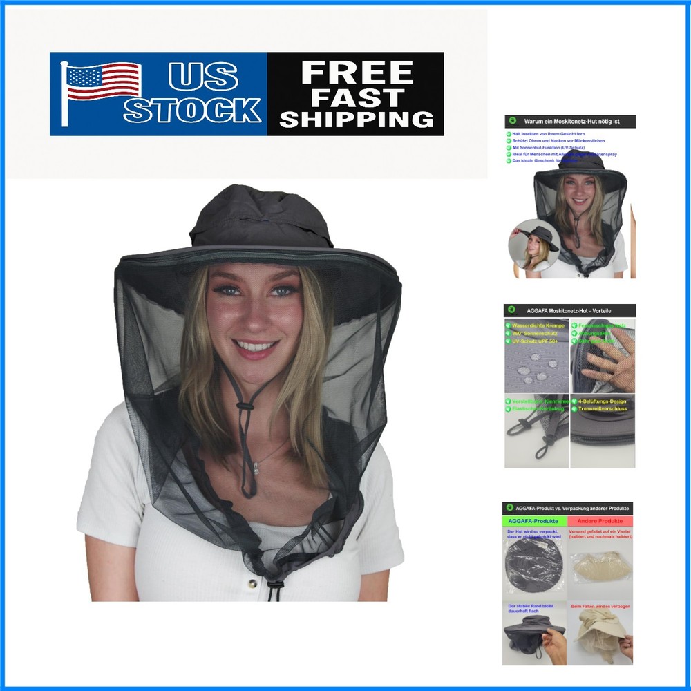 UPF 50+ Mosquito Head Net Hat – Versatile Protection for Gardeners & Adventurers