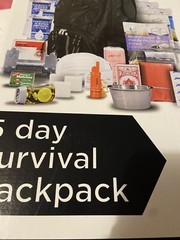 Emergency Survival Kit Backpack 5-Day Food Water First Aid Whistle Playing Cards