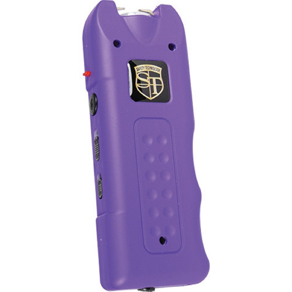 MultiGuard 80 MV Purple Stun Gun 120db Alarm LED Flashlight Built In Charger