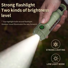Mini Hook Flashlight Multi-Source Portable Camping Light for Outdoor Use