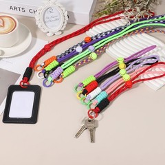 1Set Heavy Duty Paracord Keychain Lanyard for Keys , Pink/Blue/White