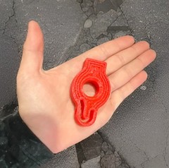 Infinity Whistle. A 3d Printed Loud Whistle, Red, Pla plastic