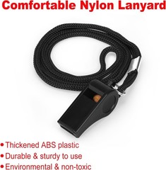 High Impact ABS Plastic Whistle with Lanyard Loud Sound for Coaches and Referees