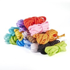 FASHEWELRY 98.42 Feet Polyester Rope 15 Colors 4mm Flat Spandex Cord Ropes Pa…