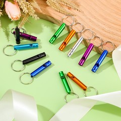 200 Pcs 200/300 Pcs Emergency Whistles with Keychains Aluminum Extra Loud