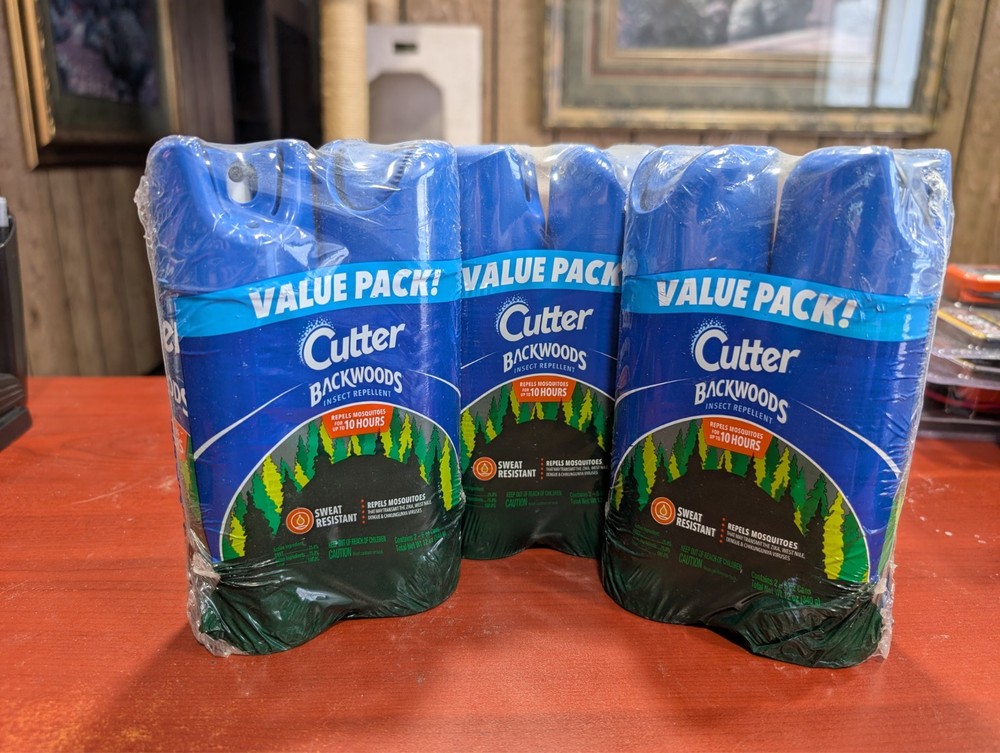 Lot of (6) Cutter Backwoods Insect Repellent 6 Oz Cans – 36 Oz Total – FREE SHIP