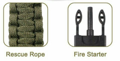 Outdoor Survival Kit Adjustable Paracord Emergency Wristband
