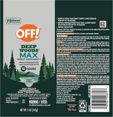 OFF Deep Woods Max Insect Repellent Bug Long Last Protection Aerosol 5oz 3pk