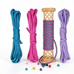4Pcs Heavy Duty Paracord Rope 4mm Polyester Paracord String Rope for Keychain