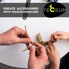 TECEUM Paracord Type III 550 Black – 1000 ft – 4mm – Tactical Rope MIL-SPEC –…
