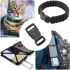 60 Pack 1/2″ Paracord Buckles Clips, Curved Paracord Bracelets Buckle, Plastic S