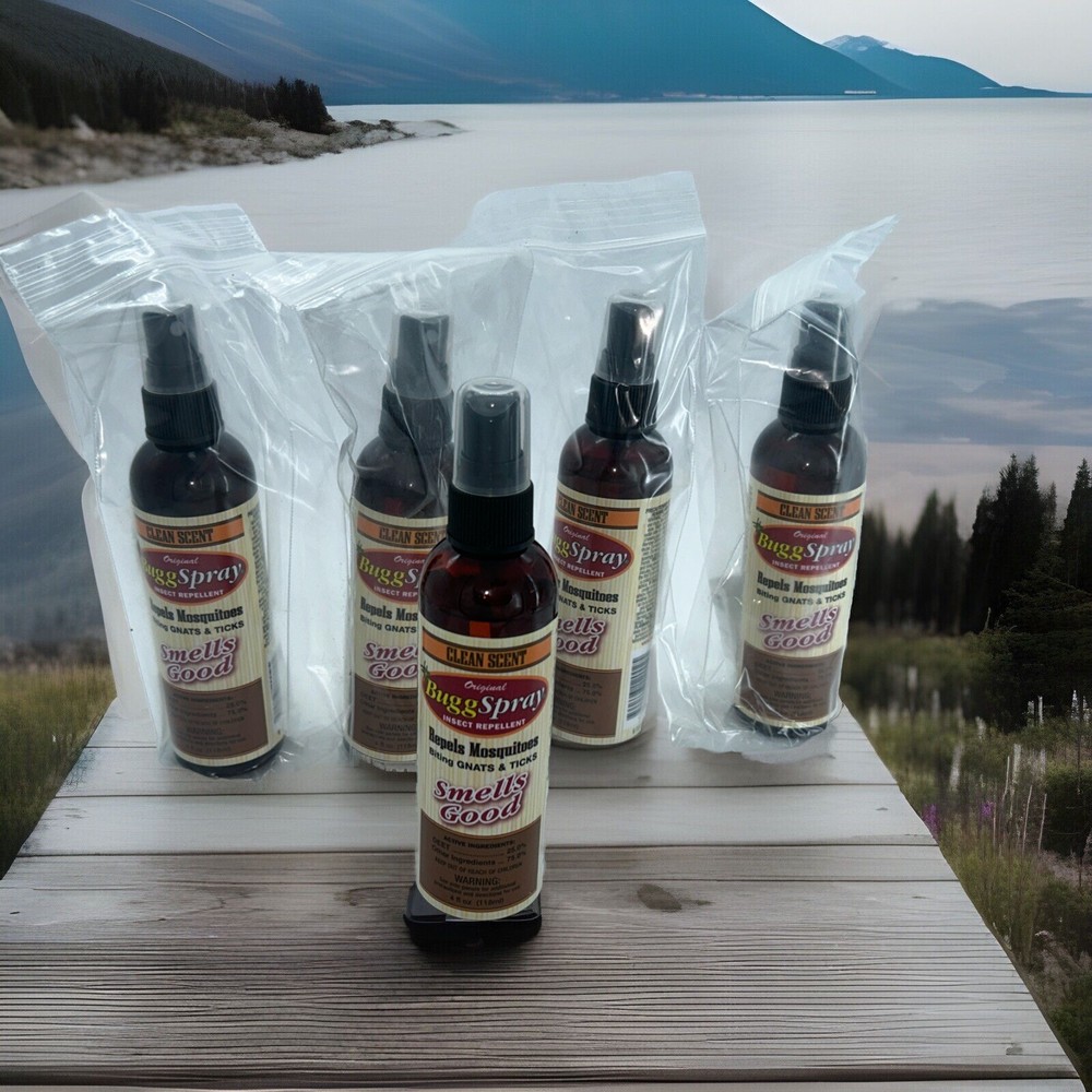 5-BUGG Spray Insect Repellant 25% DEET Mosquitoes Flies Ticks Clean Scent 4oz