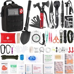 Survival First Aid Kit, 248PCS Survival Tools Camping Essentials Tactical Gea…