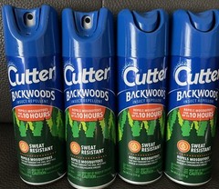 Lot of 4-6oz Aerosol Cans Cutter Backwoods Insect Repellent-Sweat Resistant. New