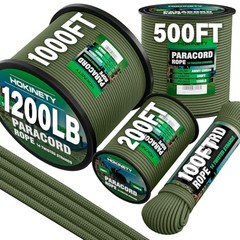 1200lb Paracord Rope – 4.4mm 14 Strand Nylon Survival 50 ft Army Green