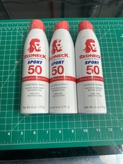 3-PACK Redneck Sunscreen Sport SPF 50 Broad Spectrum Water Resistant 6OZ spray