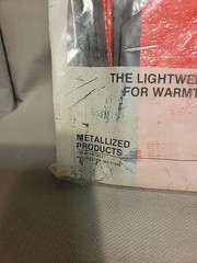 Vtg All-Weather Waterproof Outdoor Survival Blanket – Red/Silver.