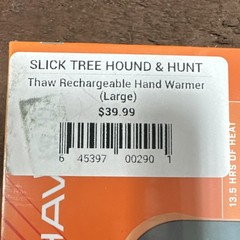 THAW Rechargeable Hand Warmer Power Bank 10,000mAh 13.5H USB-C Gray Orange