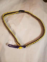 NEW- Neck Lanyard w/break-away clip-Handmade- Paracord 550- Purple/ Yellow – 30″