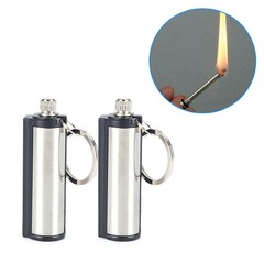 4Pcs Permanent Match Keychain Emergency Lighter Waterproof Survival Camp Tool