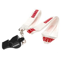 Guard Whistle and Lanyard with Print (Black and White)
