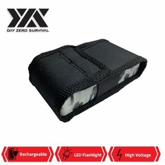 CAMO Max Power DZS700 Stun Gun for Self Defense Zebra Print w/ Flashlight, Pouch
