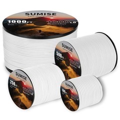 SUMISE Paracord Rope 1000lb, 5/32 in(4mm), 12 Strand Parachute Cord