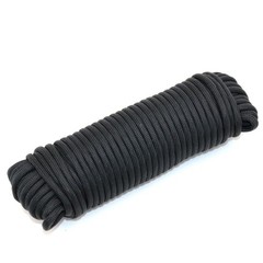 4 Pack 5/32 Inch X 50 Ft 550 Paracord Rot and Mildew Resistant Polyester Black