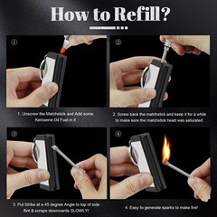 10pcs Permanent Match Infinity Lighter Emergency Fire Starter Portable Keychain