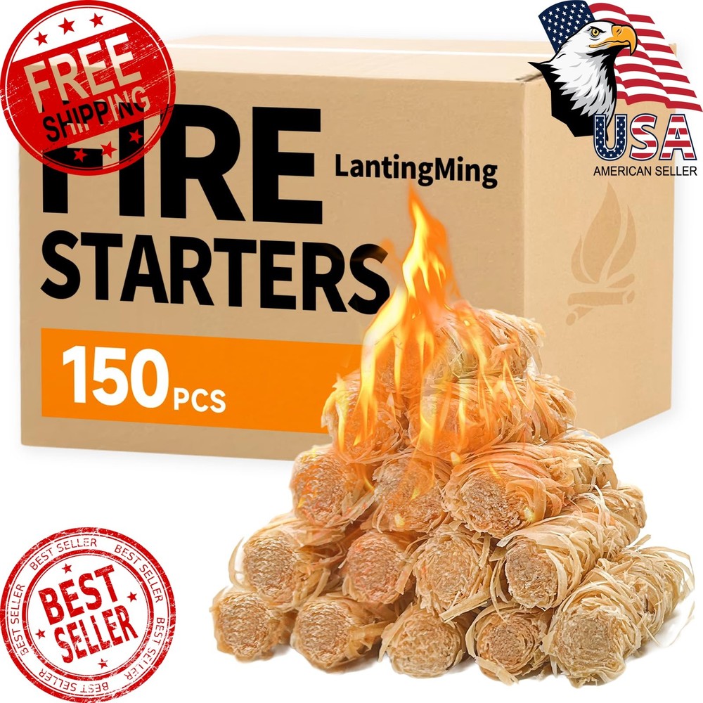 LantingMing Fire Starters 150PCS Natural