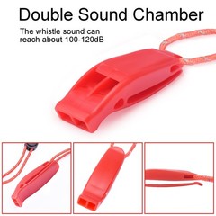 4 Pcs Emergency Whistles with Lanyard for Swimming Kayaking Hiking Camping