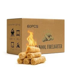 60 pcs Fire Starter – Natural Fire Starters for Campfires, 60 PSC Fire Starter