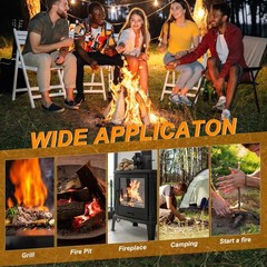 4 Pack Natural Fire Starter, 32 Mini Square Cubes Natural Charcoal Starter fo…