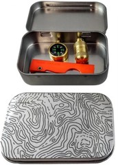 Maratac Survival Food Grade Tin Stainless Laser-Etched Topography Design on Lid