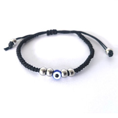 2Pcs Handmade String Evil Eye Bracelet for Women Men Black Red Thread Adjustable