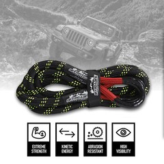 NEW Offroading Gear Kinetic Recovery Rope (Black), For Off-Roading/4×4,All Sizes