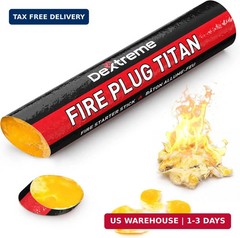 Dextreme Fire Plug Titan – Survival Fire Starting Tinder, Fire Plugs XL, Best Fi