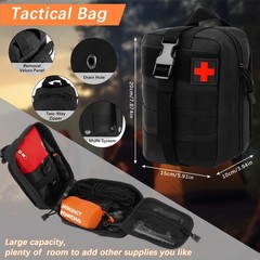 69 Piece Outdoor Emergency Survival Kit Outdoor, Tactical Flashlight Comp…