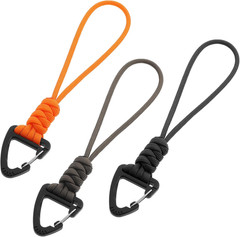 Paracord Keychain Carabiner Braided Lanyard Heavy Duty Key Ring Clips 3PCS