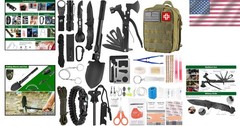 142Pcs Survival Gear with Molle Pouch