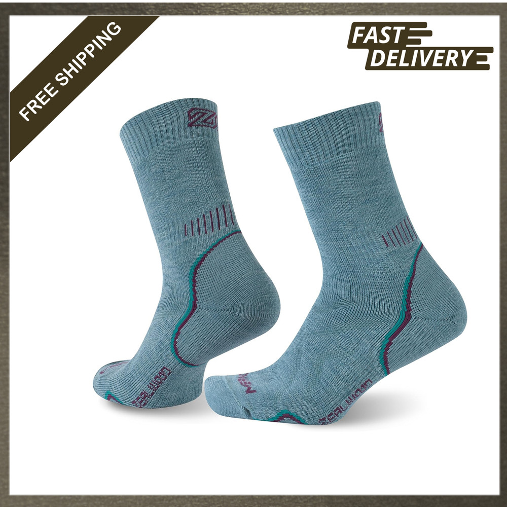 Merino Wool Hiking Socks for Men Women Full Cushion Moisture Wicking All-Season
