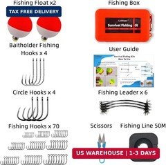 Mini Survival Fishing Kit Small Emergency Fishing TackleBox Pocket Outdoor Fishi