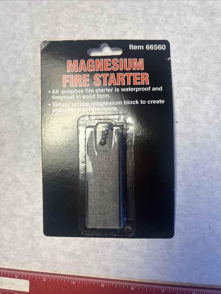 Magnesium Fire Starter Flint and Striker Knife Camping Survival Prepping S1